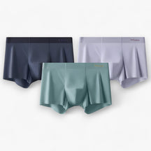 Men's Swim Trunks : Chill Heren Zwembroek - Ademend, Sneldrogend & Anti-Statisch voor Zomercomfort in Donkerblauw - Paars - Groen van Pantino