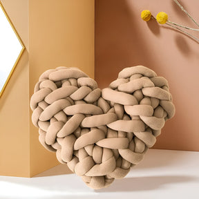 home & garden : Grof Gebreid Hartkussen voor een Gezellig Thuis - Heartpillow - Wit in van Pantino
