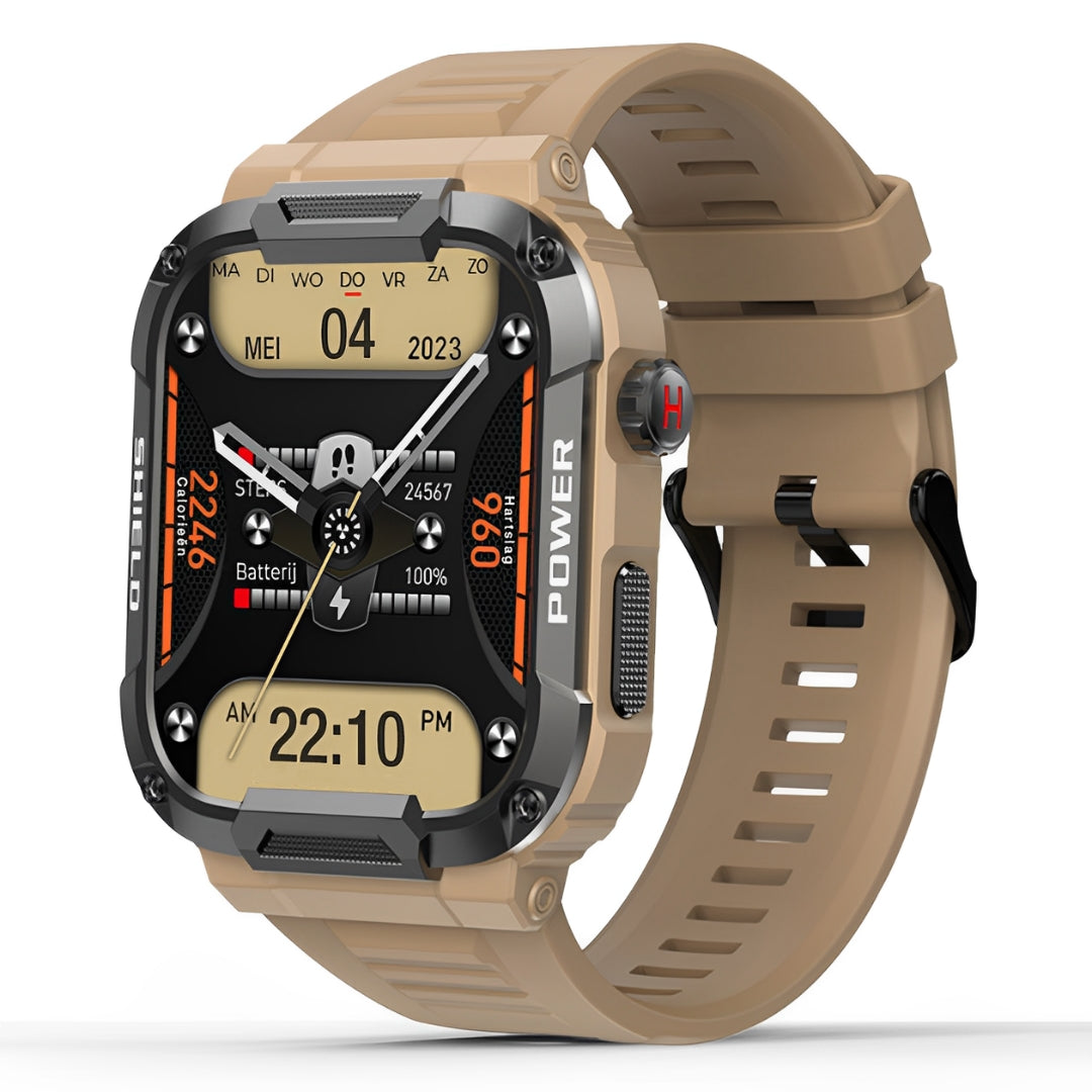 watches : The Elite Watch - Zwart in KHAKI van Pantino