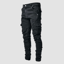 Jeans : Comfortabele Jeans met Ultra-Stretch Heren - Zwart in Zwart van Pantino