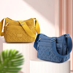 bags : Dames Schoudertas Blauw Leer - Klassiek & Luxe Design in van Pantino