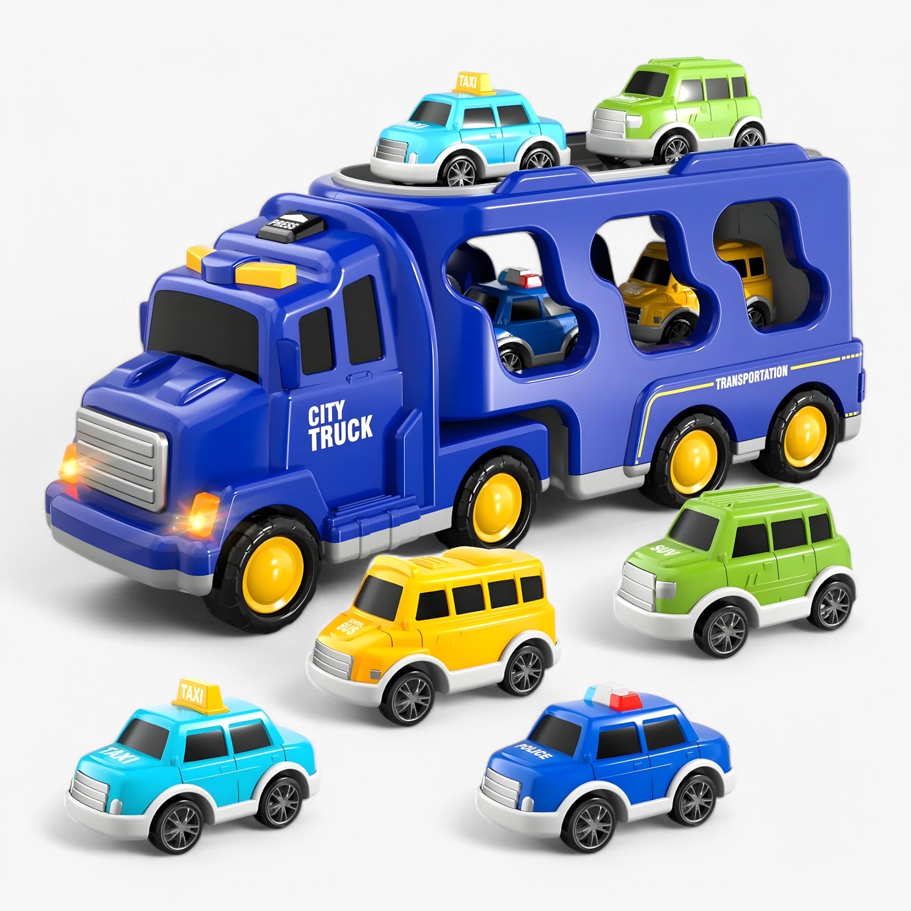 other : WonderWheels - Magische Auto Stad - Vrachtwagen met Licht en Muziek in Blauw van Pantino
