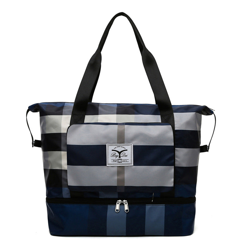 bags : Reistas Dames Paars-Aubergine - Nova's Opvouwbare in Marineblauw van Pantino