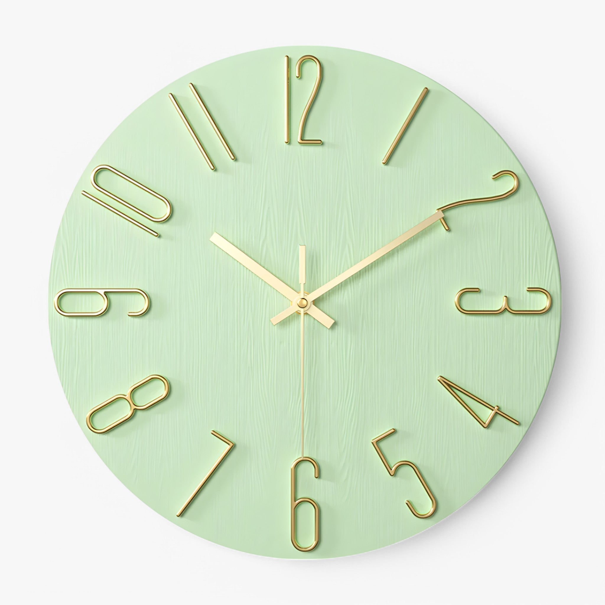Wall Clocks : Wandklok Modern Stil Heren Design, Groot 60cm, Zwart Metaal in muntgroen van Pantinoshop