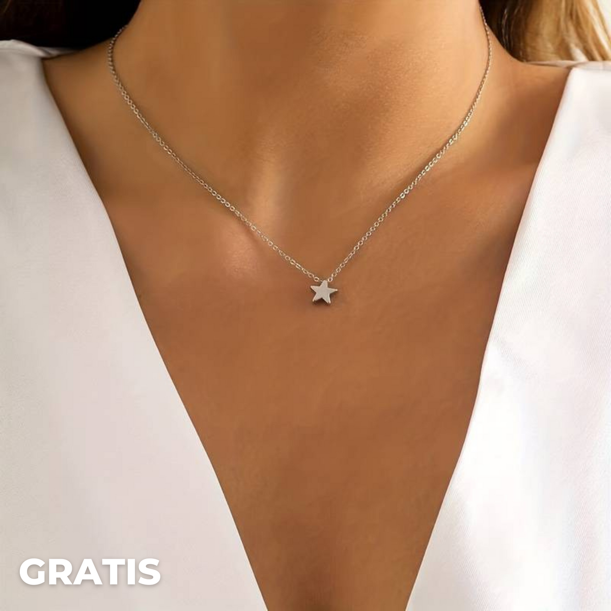 Necklace : Ketting Zwart - Isabella Sterretjes - Breng Geluk naar Je Toe in Zilver van Pantino