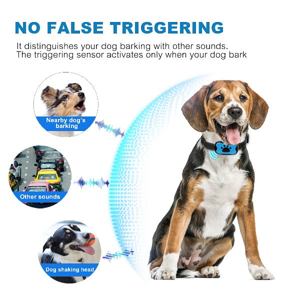 pets : GentleDog Anti-Blaffende Hondenhalsband Blauw - Verstelbaar & Comfortabel voor Kleine tot Grote Honden in van Pantino