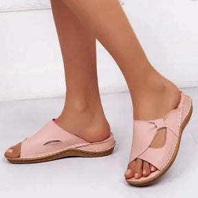 Sandals : Ergonomische Wandel Sandalen Dames - Comfortabele Sandalen voor Langdurig Gebruik - Bruin in Roze van Pantino
