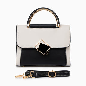 bags : Schoudertas Dames - Kleurblokken Geometrische Gesp Design - PU-Leer in van Pantino