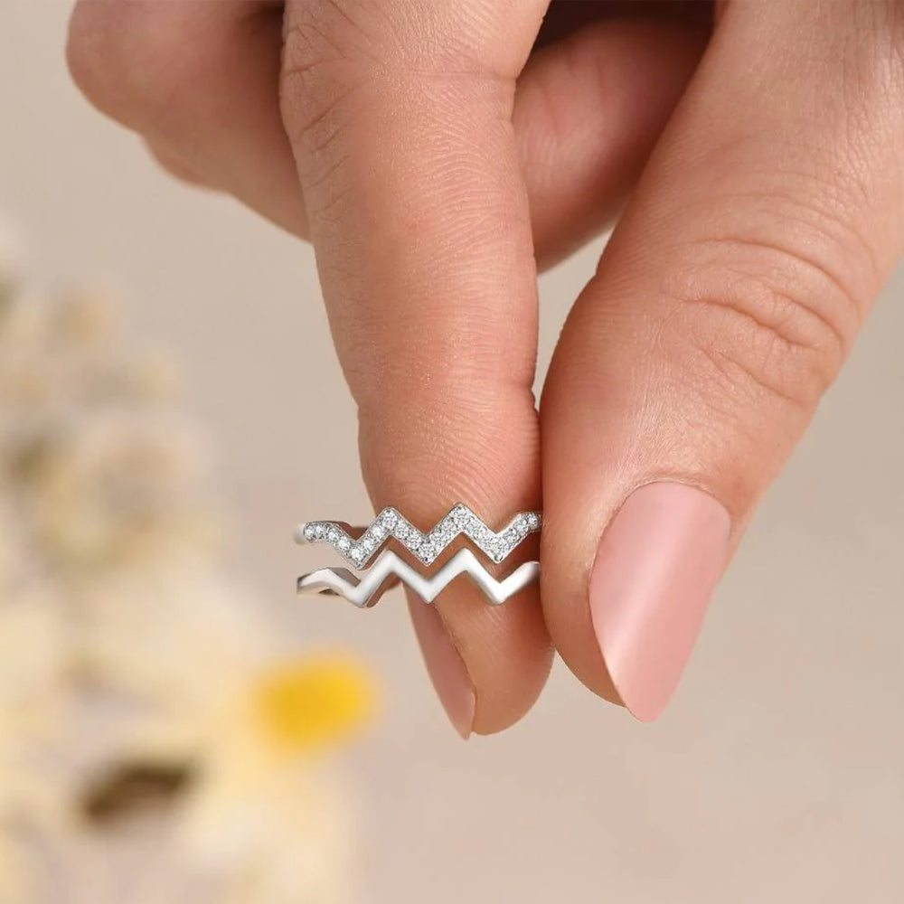 Ring : Dochter Ring - Speciaal Cadeau Moederliefde - Verstelbaar Zilver in van Pantino