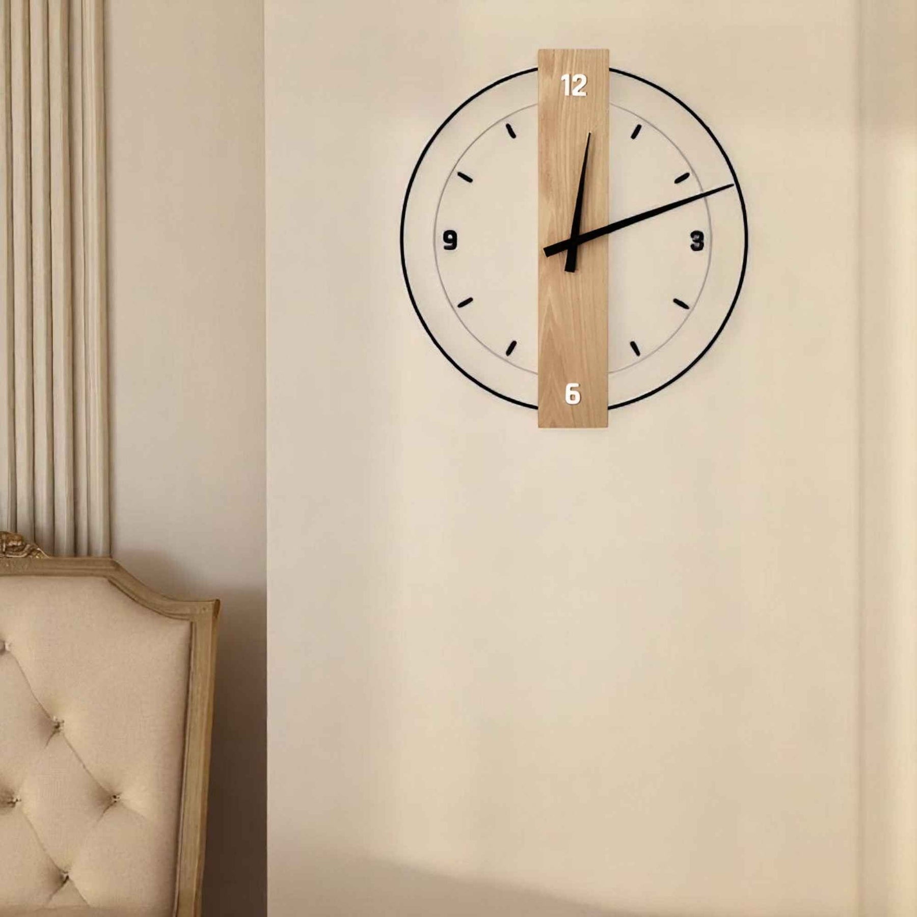 Horloges murales : Houten Design Wandklok Woonkameraccessoire in van Pantinoshop