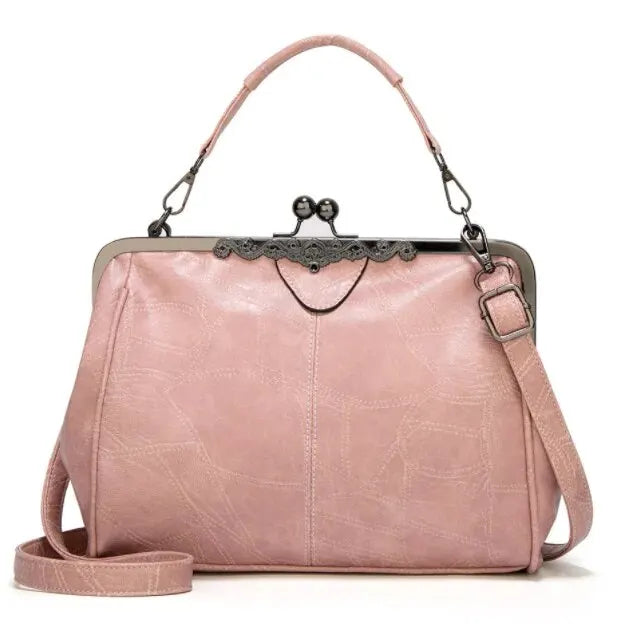 bags : Effen Handtas Dames Beige - Veelzijdig Ruim Stijlvol - PU-Leer in Roze van Pantino