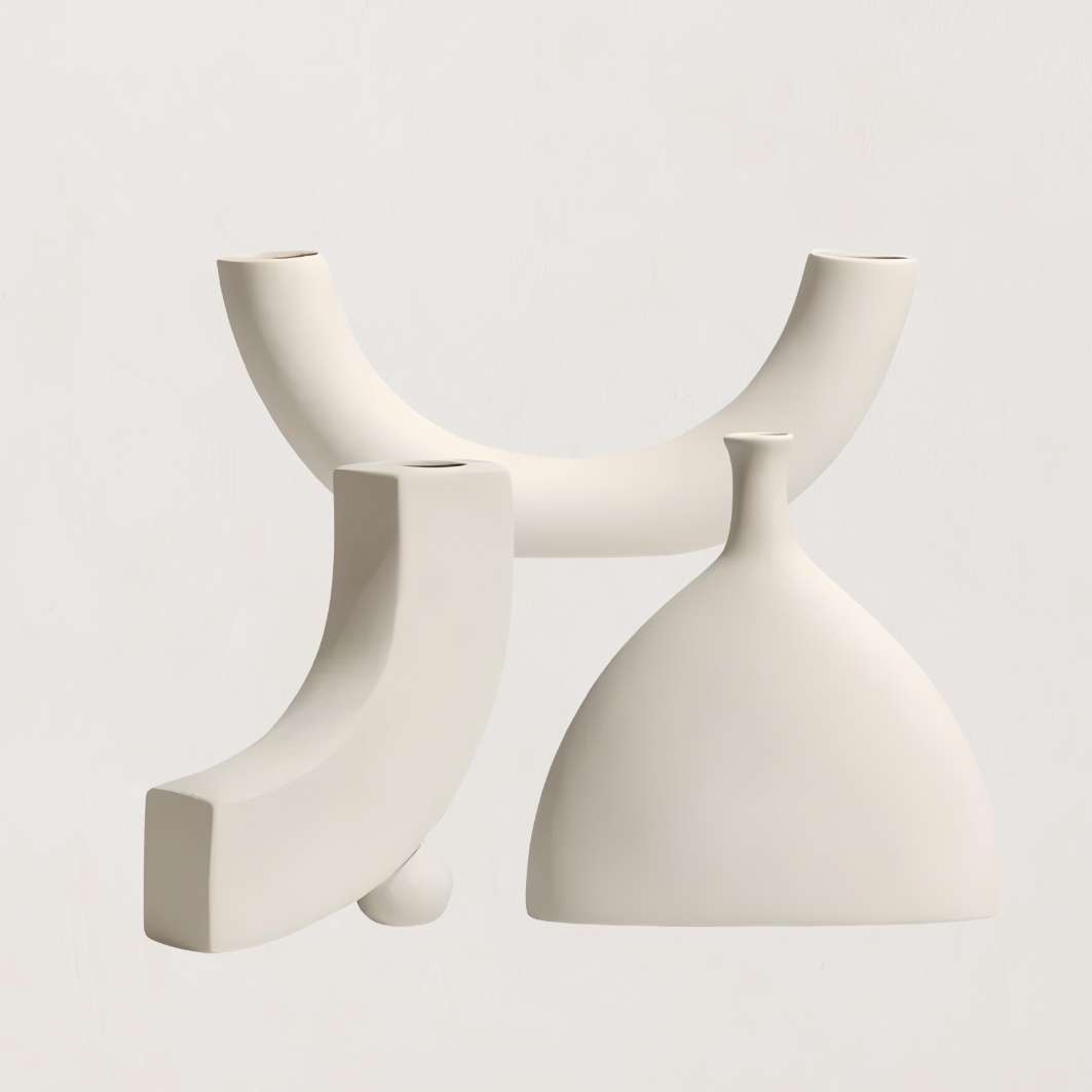 Woondecoratie : Vaas Set Keramiek - 3-Delig Woondecoratie - Modern Design in van Pantino