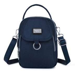 bags : Crossbody Tas Blauw - PhoneBag - Telefoonhoesje met Rits voor in Blauw van Pantino