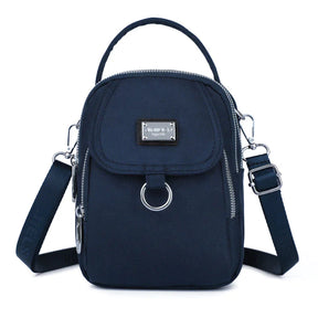 bags : Crossbody Tas Blauw - PhoneBag - Telefoonhoesje met Rits voor in van Pantino