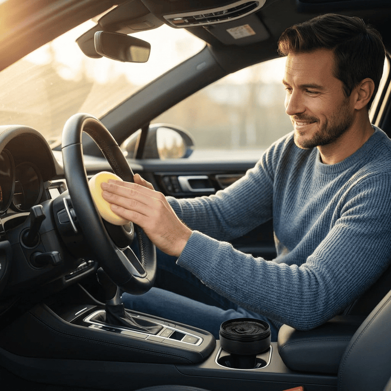 Auto – Cleaning & Care – Wax & Polish : Lederreinigingscrème Auto Interieur - Wit, Veelzijdig & Effectief in van Loranza