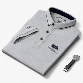 men's polo shirt : Heren Polo met Kraag en Korte Mouwen in Grijs van Pantinoshop