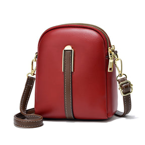bags : Crossbody Tas Dames Zwart - Mini in Rood van Pantino