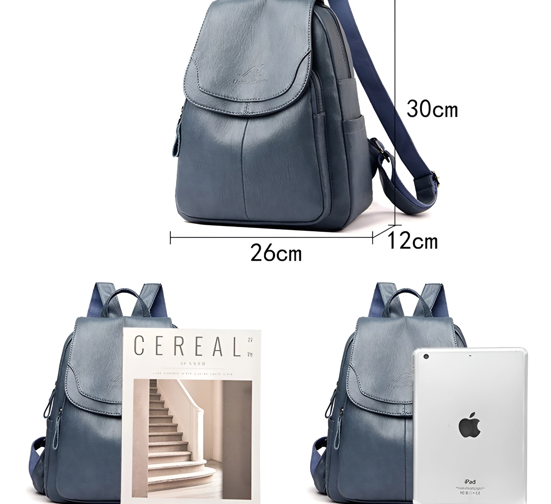 bags : Vintage Boekentas Dames - Retro Leren Schooltas Design - PU-Leer in van Pantino