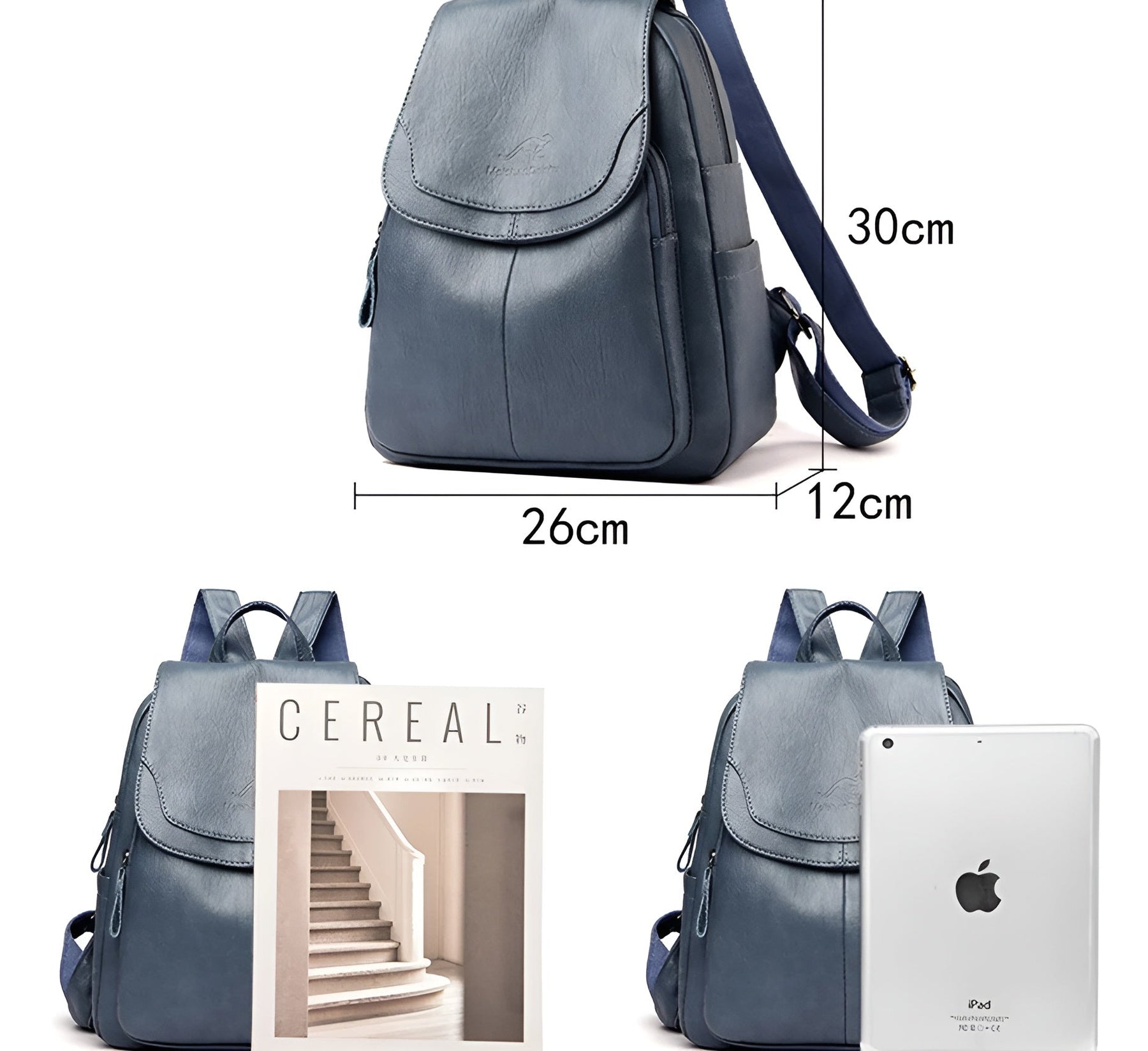 bags : Vintage Boekentas Dames - Retro Leren Schooltas Design - PU-Leer in van Pantino