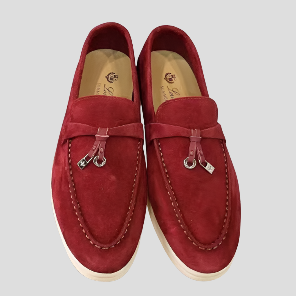 Fashion : Dames Loafers - Elegant, Comfortabel & Veelzijdige Stijl in Rood van Jeecey