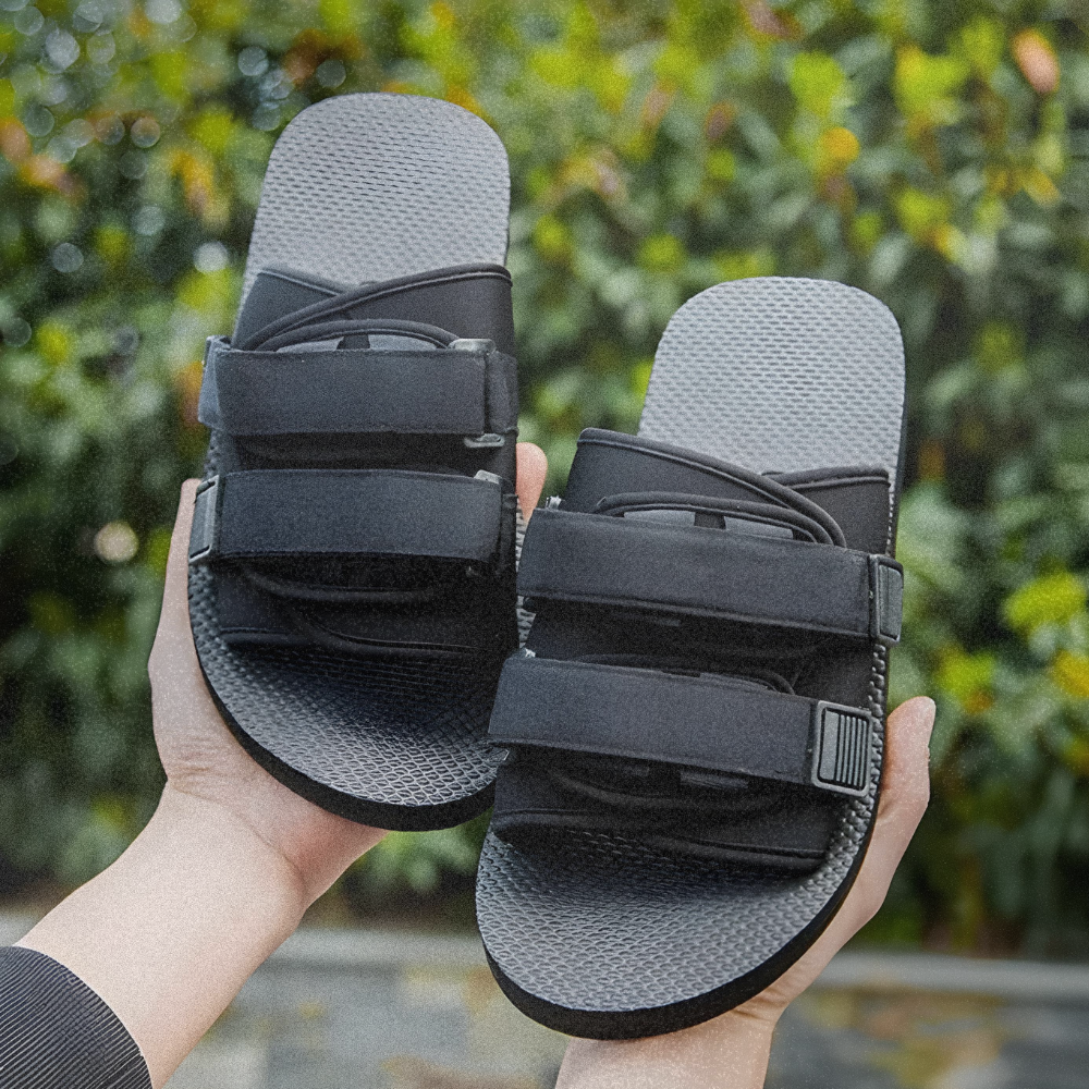 Riemen : Platform Slides Unisex Zwart - Verstelbare Riemen in van Pantino