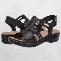 Sandals : Sandalen Rood - Elegante & Ondersteunende in Zwart van Pantino
