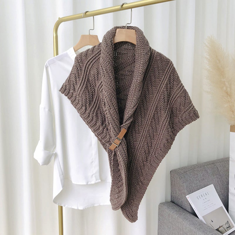 Scarf : Sjaal Dames Zwart - Fine Knitted Scarf - Driehoekige Modesjaal voor in van Pantino