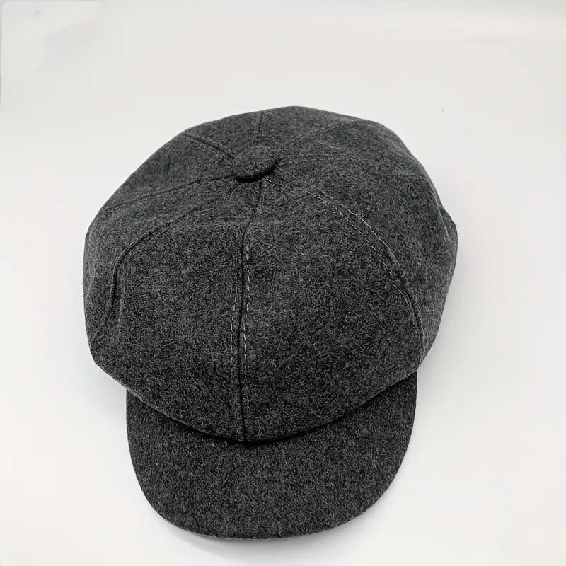 Beret : Baret Muts Dames Zwart - Comfortabel Stijlvol Winter - Wol in Donkergrijs van Pantino