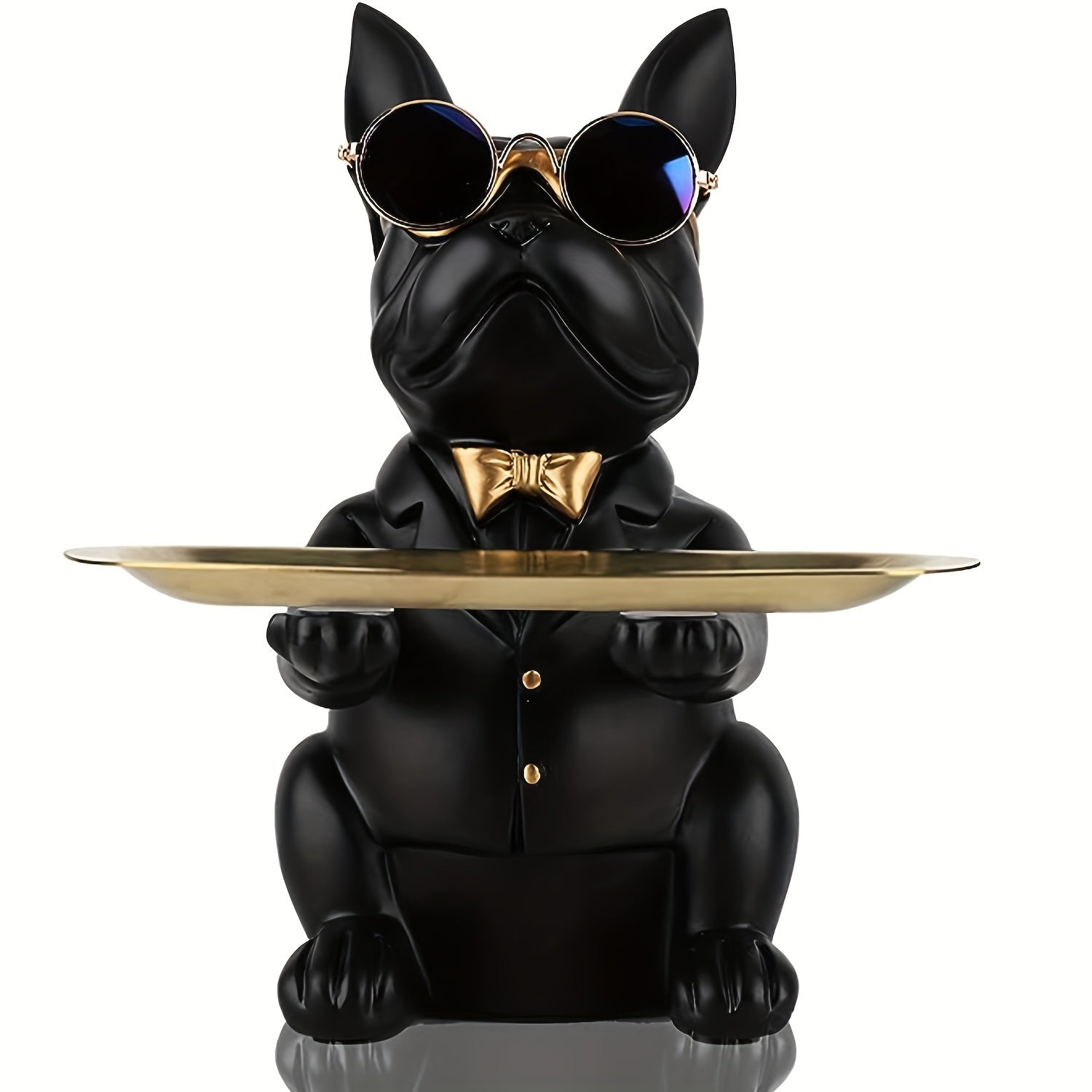 home & garden : Multifunctionele Bulldog Opbergstandbeeld - Marineblauw Zittend in van Pantino
