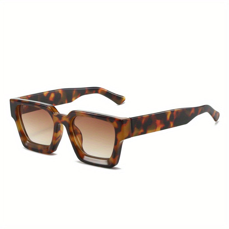 Sunglasses : Zonnebril met Dik Montuur Heren - C1 Zwart in C4 Luipaard Thee van Pantino