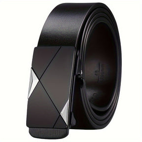 Belt : Heren Leren Riem Zwart met Automatische Gesp - Comfortabel & Duurzaam in van Pantino