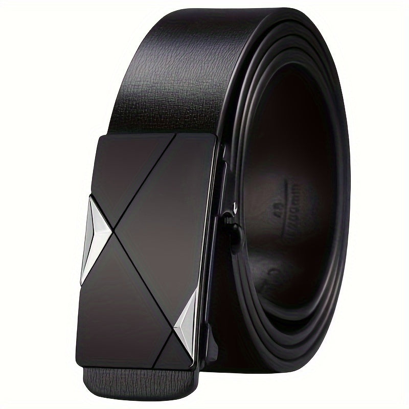 Belt : Heren Leren Riem Zwart met Automatische Gesp - Comfortabel & Duurzaam in van Pantino