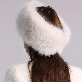 Headband : Pluche Hoofdband Dames - Stijlvol Warm Winter - Pluche in van Pantino