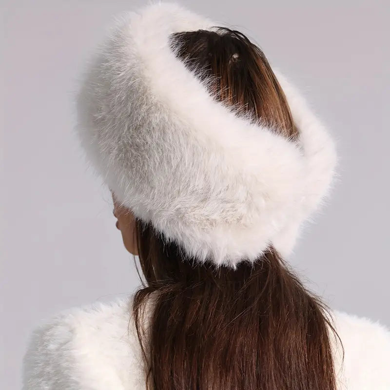 Headband : Pluche Hoofdband Dames - Stijlvol Warm Winter - Pluche in van Pantino