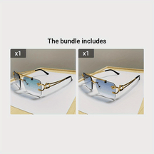 Sunglasses : Heren Randloze Vierkante Zonnebril Grijs - Stijlvol & UV400 Bescherming in Groente+Blauw van Pantino