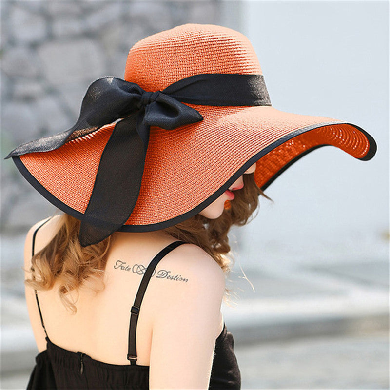 Sun Hat : Zomer Zonnehoed - Beige in Oranje van Pantino