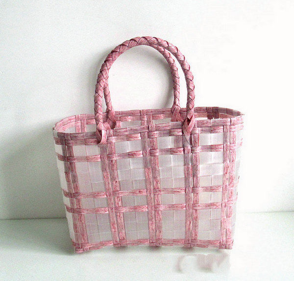bags : Strandtas Transparant - Jelly in Rood van Pantino