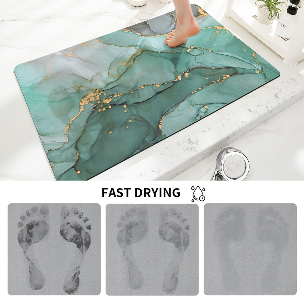 home & garden : Antislipmat Marmerpatroon - Marble - Donkergrijs in van Pantino