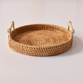 home & garden : Groot Rotan Dienblad - Decoratief Serveren Woonkamer - Rotan in van Pantino