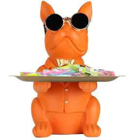 home & garden : Multifunctionele Bulldog Opbergstandbeeld - Marineblauw Zittend in van Pantino