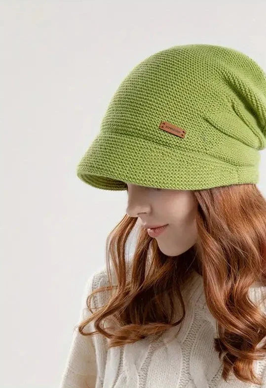 Hat : Modieuze Muts Dames - Fleece Warm Trendy Winter - Fleece in Groen van Pantino