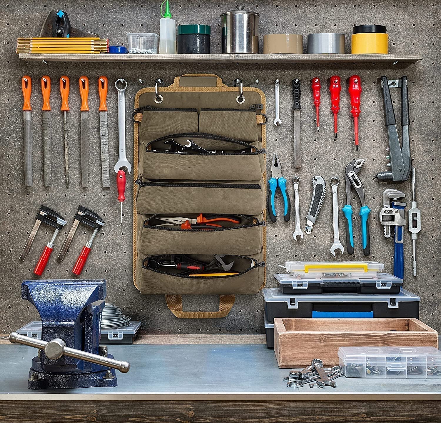 Tool Bag : ProFlex Multifunctionele Tool Tas - Militair Groen in van Pantino