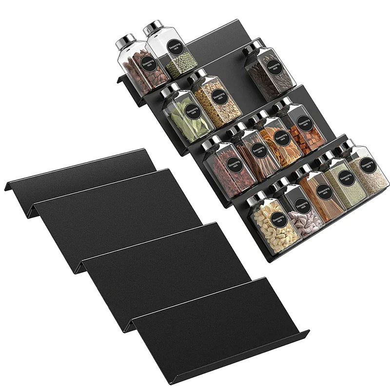 home & garden : Keuken Kruidenrek Organizer Zwart - Uitbreidbaar Acryl Design - Acryl in van Pantino