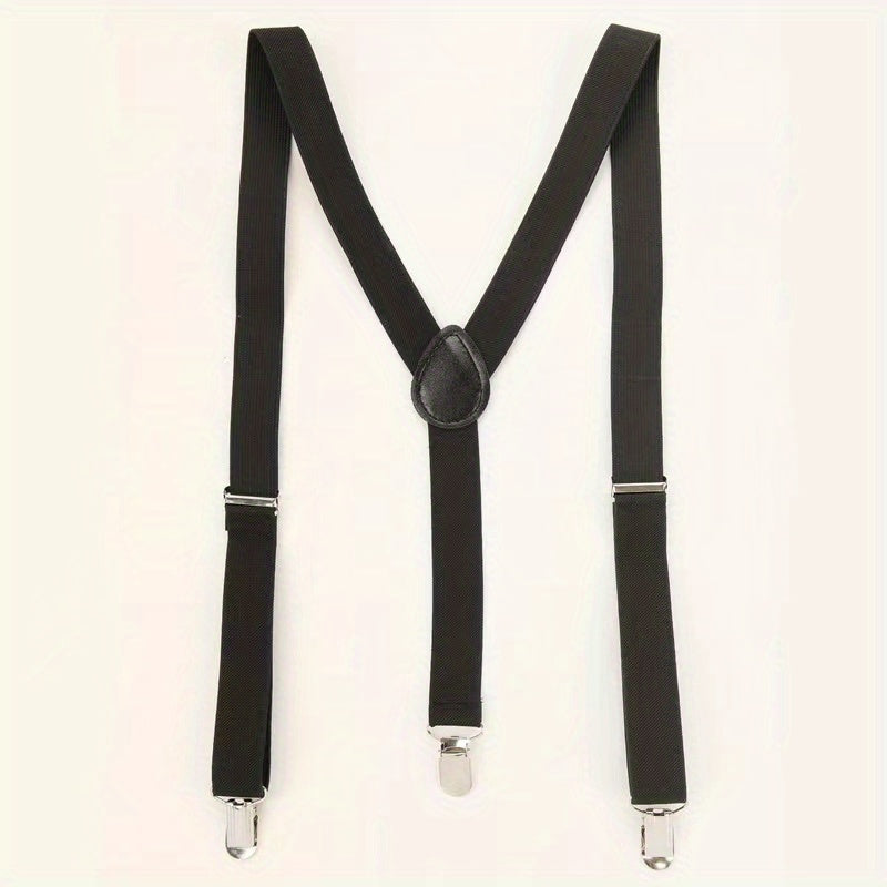 Suspenders : Heren Bretels met 3 Stevige Clips voor Broeken en Pantalons - Zwart in Zwart van Pantino