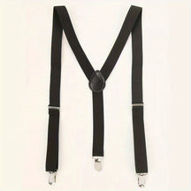 Suspenders : Heren Bretels met 3 Stevige Clips voor Broeken en Pantalons - Zwart in Zwart van Pantino