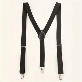 Suspenders : Heren Bretels met 3 Stevige Clips voor Broeken en Pantalons - Zwart in Zwart van Pantino