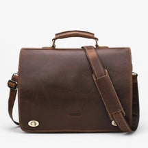 bags : Elegante Lederen Herenaktentas Leer - Bruin in Bruin van Pantino