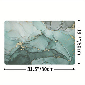 home & garden : Antislipmat Marmerpatroon - Marble - Donkergrijs in Marble-Groen 50*80 cm van Pantino