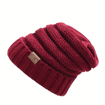 Beanie : Casual Gebreide Muts Lichtgroen - Ontspannen Winter Stijl - Acryl in Donkerrood van Pantino