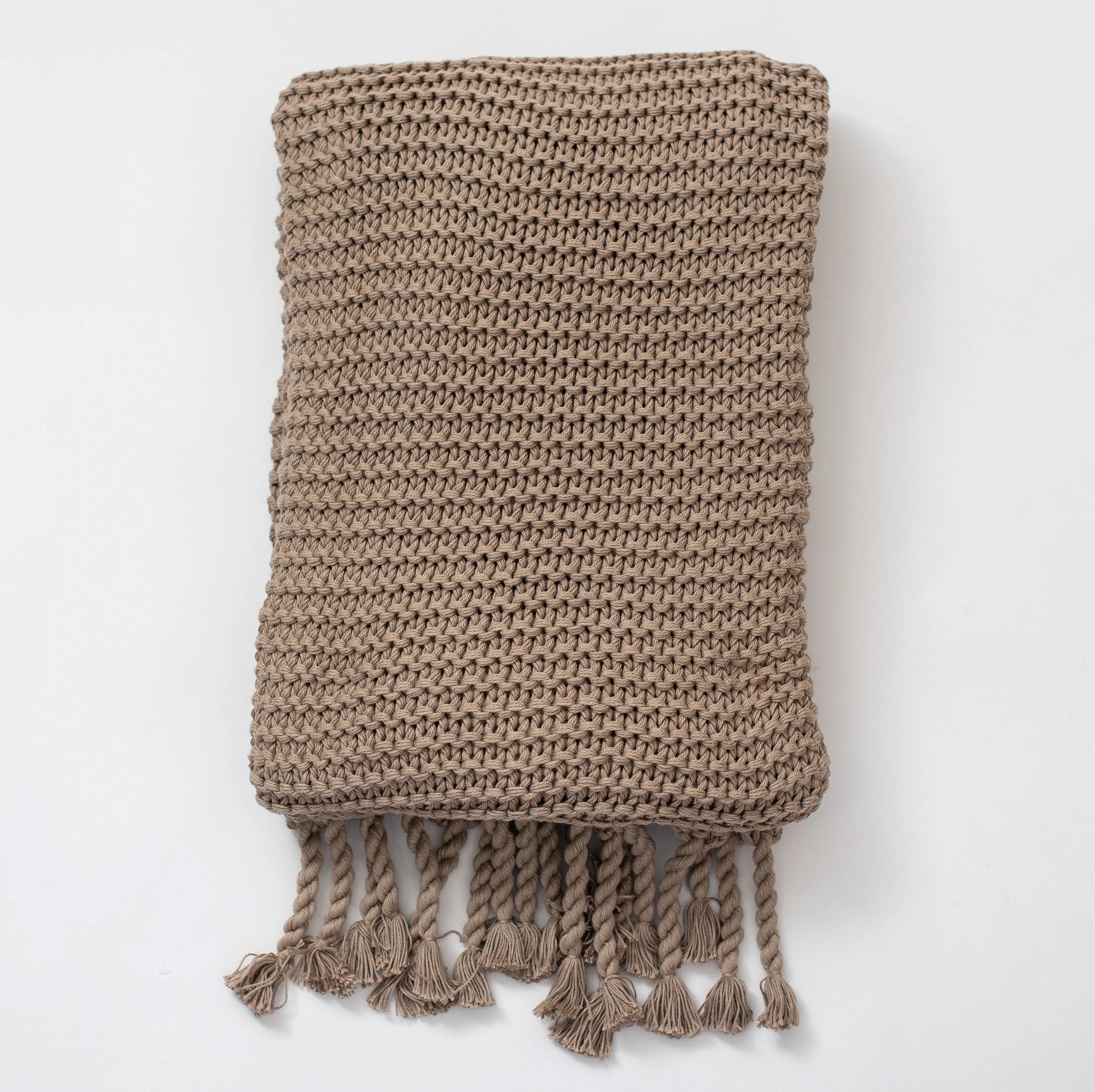 home & garden : Ozarke Biologische Katoenen Gebreide Plaid - Extra Groot 137 X 183 Cm - Ideaal voor Extra Gezelligheid in Beige van Pantino